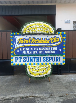 Papan Bunga Duka di Sirnajaya